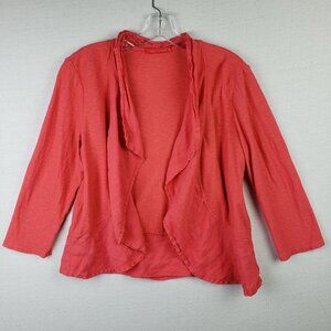 Cut Loose Cardigan Jacket Linen Cotton Lagenlook Minimalist size M Resortwear